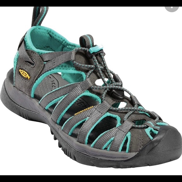 Keen Shoes - KEEN whisper grey&turquoise vented waterproof sandal/water shoe W10